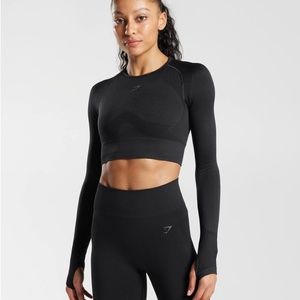 Gymshark FLEX SPORTS LONG SLEEVE CROP TOP